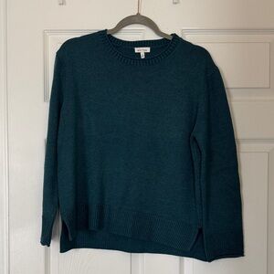 Ella Moss Teal Crew Neck Sweater